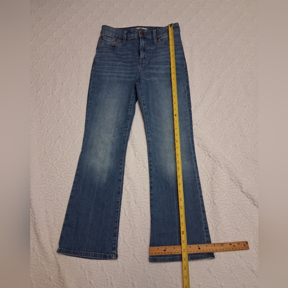 Madewell Medium Blue Cropped Bootcut Jeans Size 26 - Picture 12 of 16